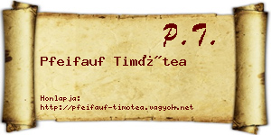 Pfeifauf Timótea névjegykártya